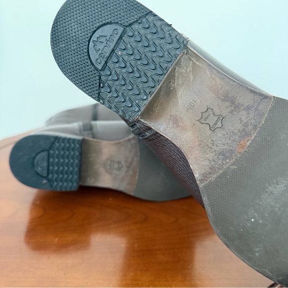 Tory Burch Tall Brown Pebbled Leather Riding Boots | US 10 - Picture 11 of 11